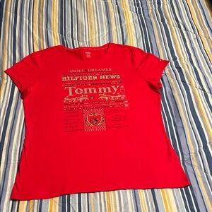 Tommy Hilfiger Red Graphic Short Sleeve Tee